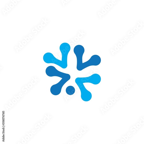 Molecule symbol logo template vector