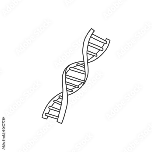 informative poster dna helix sketch hand drawn.