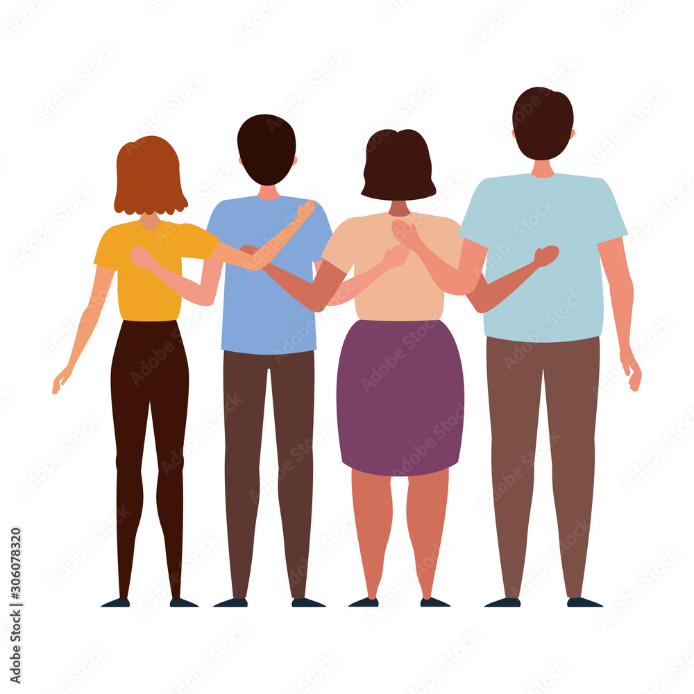 Obraz premium Isolated women and men avatars design