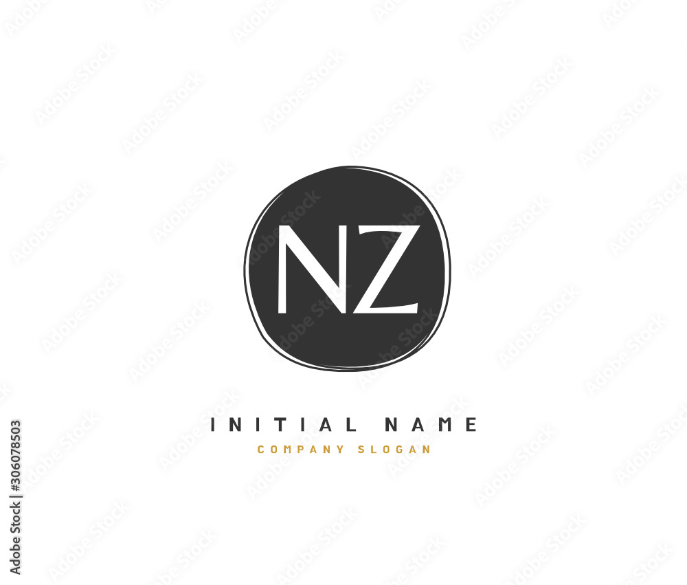 N Z NZ Beauty vector initial logo, handwriting logo of initial signature, wedding, fashion, jewerly, boutique, floral and botanical with creative template for any company or business. N Z NZ Beauty vector initial logo, handwriting logo of initial signature, wedding, fashion, jewerly, boutique, floral and botanical with creative template for any company or business.