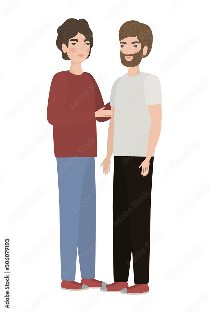 Cute men cartoons drawing vector design Cute men cartoons drawing vector design