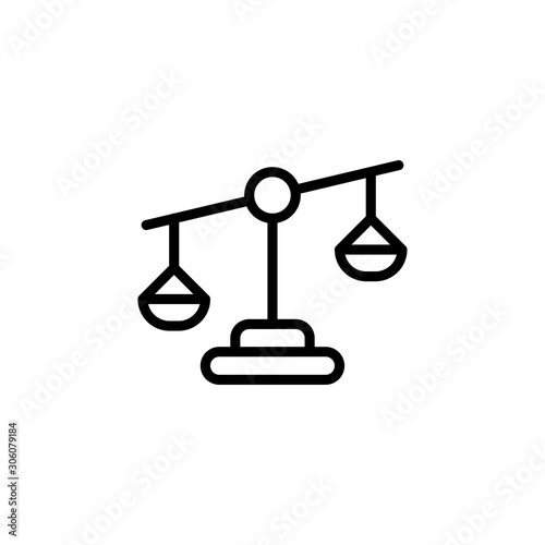 Simple scale line icon.