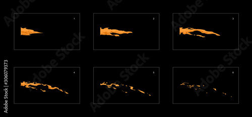dust splashes frame by frame classic animation. dust splashes animation effect. dust splashes sprite sheet for animation, game development, motion graphic or mobile games.