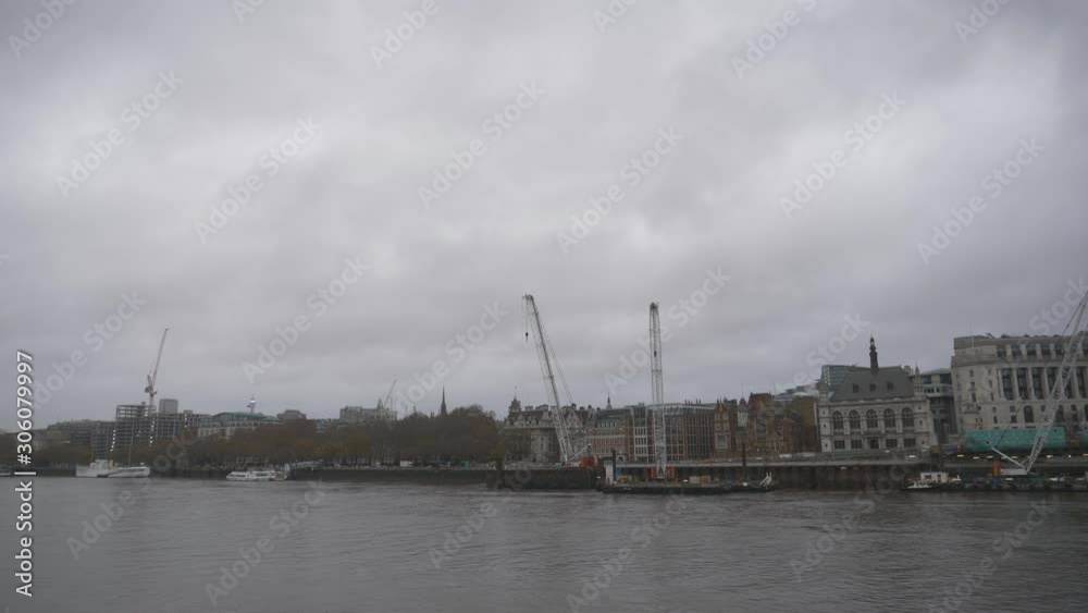 Time lapse. Large, heavy clouds over central London in autumn. Time lapse. Large, heavy clouds over central London in autumn.