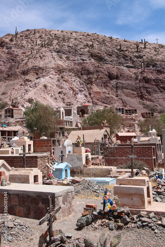 Traditional Andean Cemetery in Pumamarca, northern Argentina photo