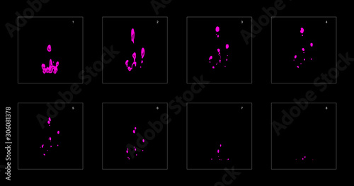 poison bubble drop frame by frame animation. poison drop sprite sheet animation for game development, motion graphic or mobile games.