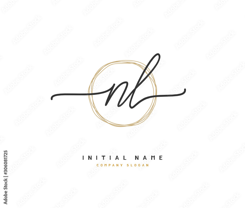 N L NL Beauty vector initial logo, handwriting logo of initial signature, wedding, fashion, jewerly, boutique, floral and botanical with creative template for any company or business. N L NL Beauty vector initial logo, handwriting logo of initial signature, wedding, fashion, jewerly, boutique, floral and botanical with creative template for any company or business.