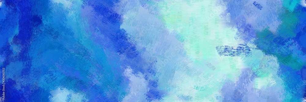 Fototapeta kreatywne malowanie w kolorze błękitnym, jasnoniebieskim i błękitnym