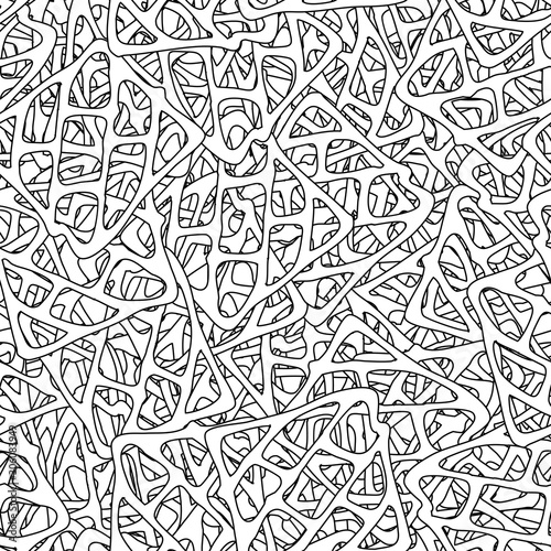 Seamless abstract grunge background. Black and white pattern of repeating elements
