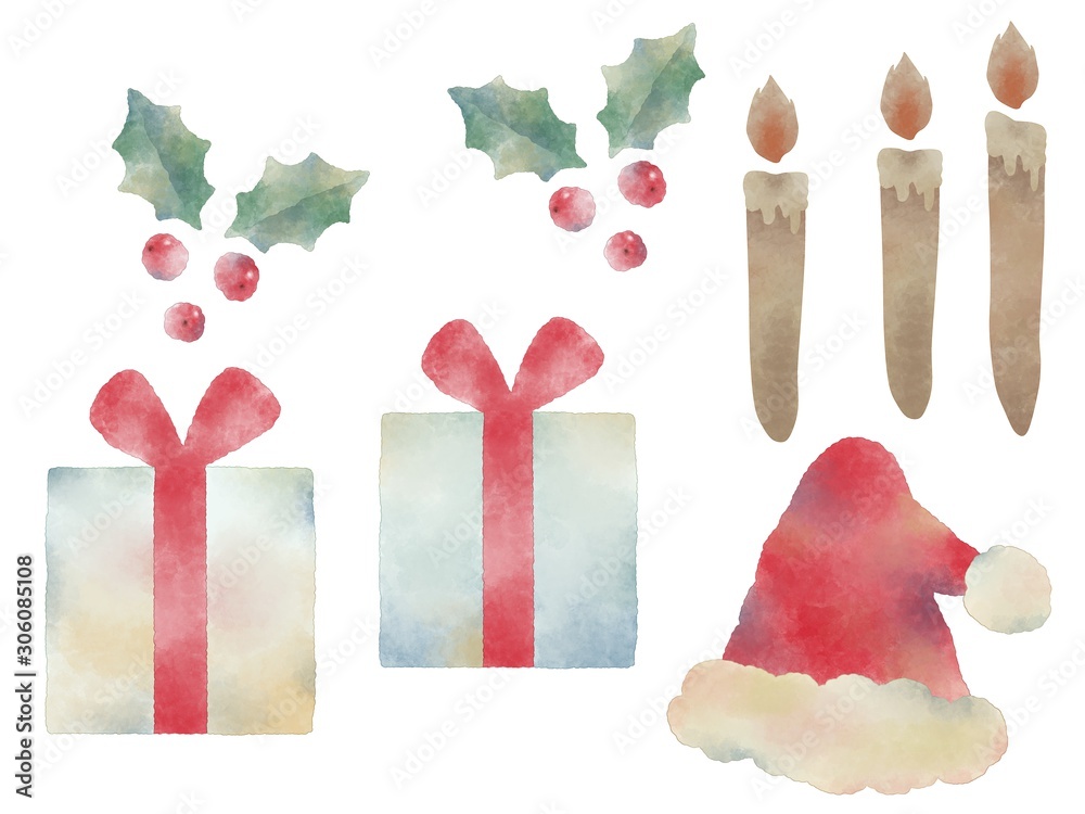 クリスマスプレゼント 水彩風イラスト素材 Stock Illustration Adobe Stock