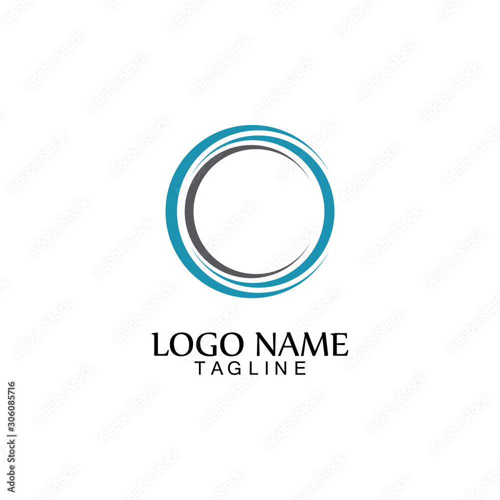 Circle logo and symbol vector icon template app Circle logo and symbol vector icon template app