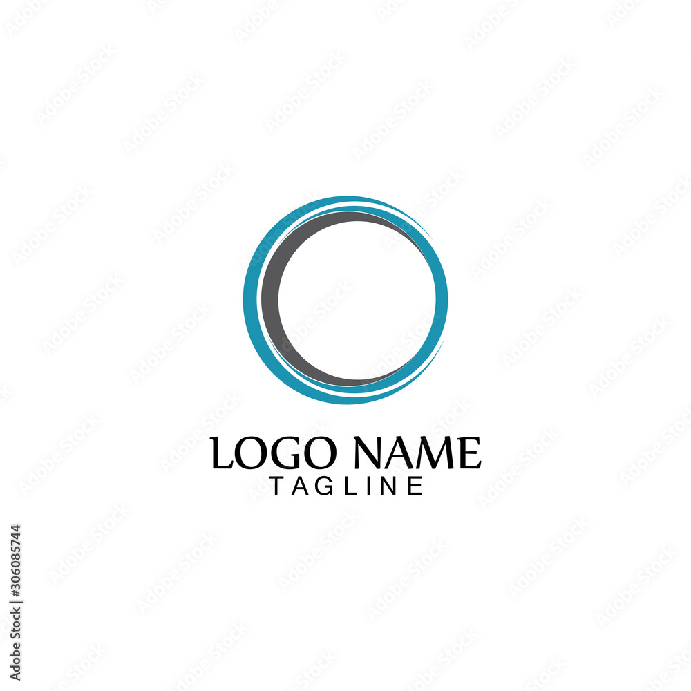Circle logo and symbol vector icon template app Circle logo and symbol vector icon template app