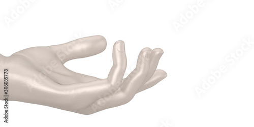 3d hand gesture Isolated on white background. 3d illustration © Holmessu
