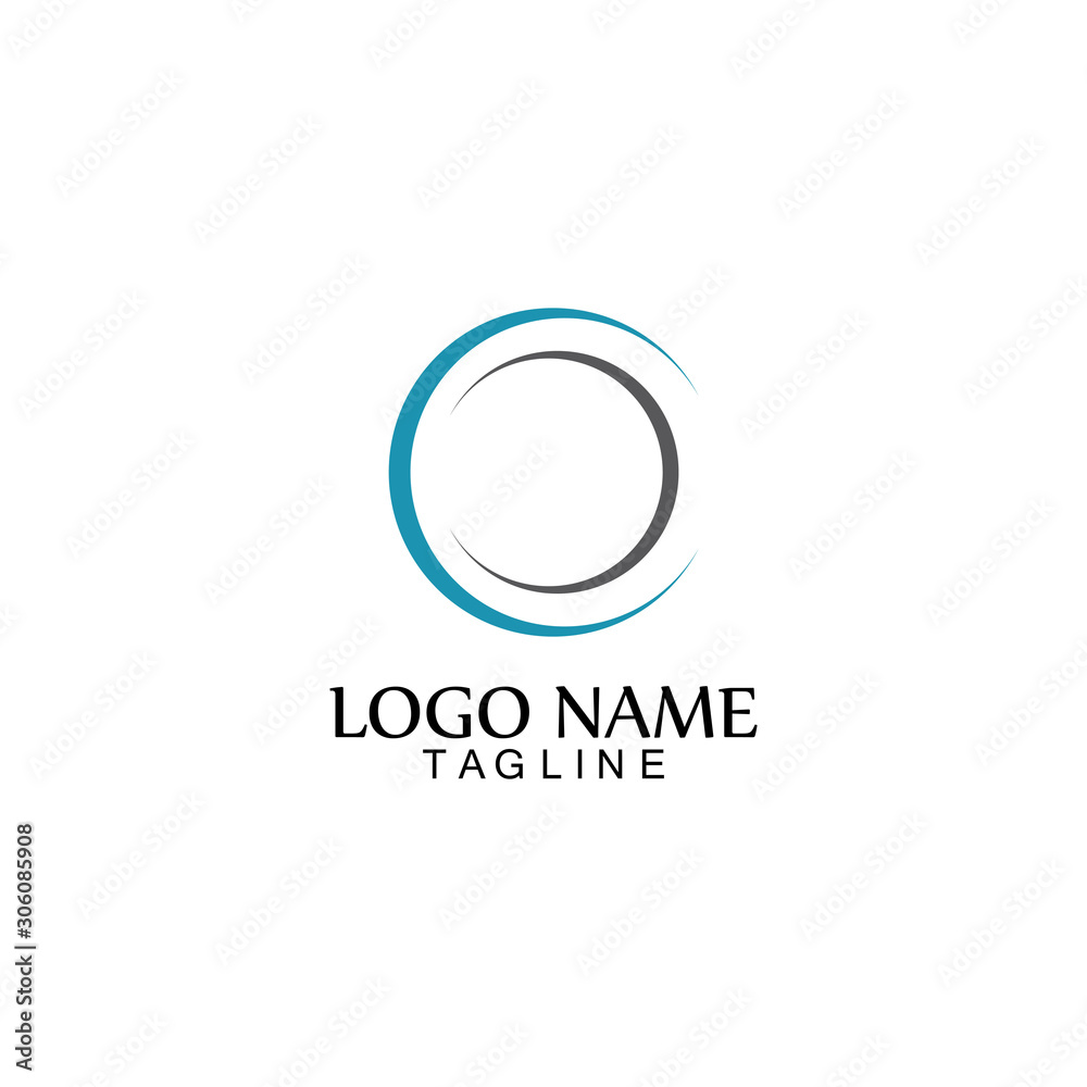 Circle logo and symbol vector icon template app Circle logo and symbol vector icon template app
