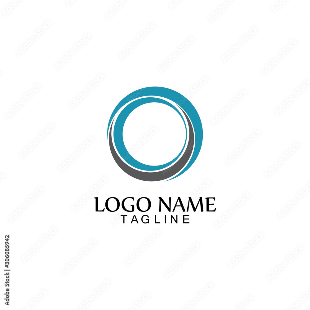 Circle logo and symbol vector icon template app Circle logo and symbol vector icon template app