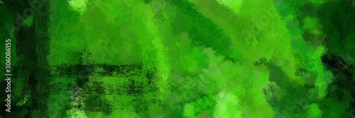 repeatable design painting with forest green, very dark green and pastel green color