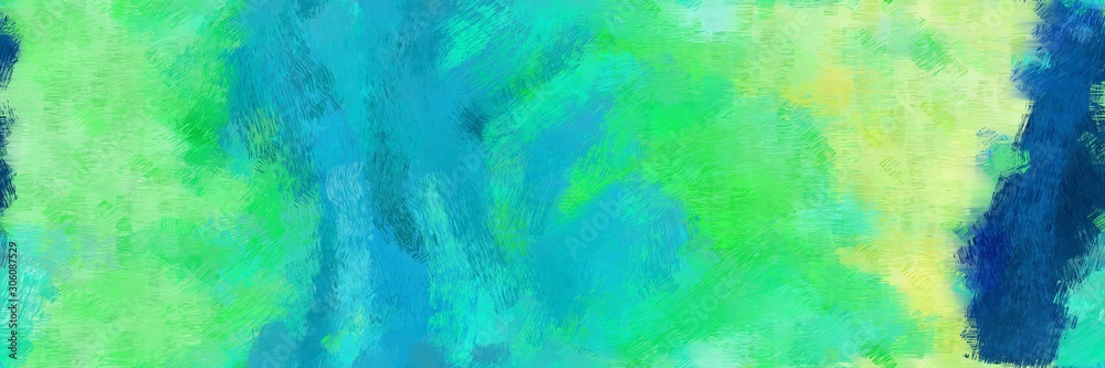 abstract illustration painted art with light sea green, pale green and light green color