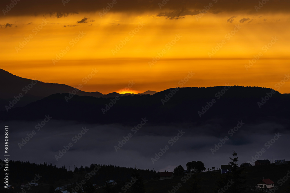 Abstract Nature Background With Sunset And Clouds Abstract Nature Background With Sunset And Clouds