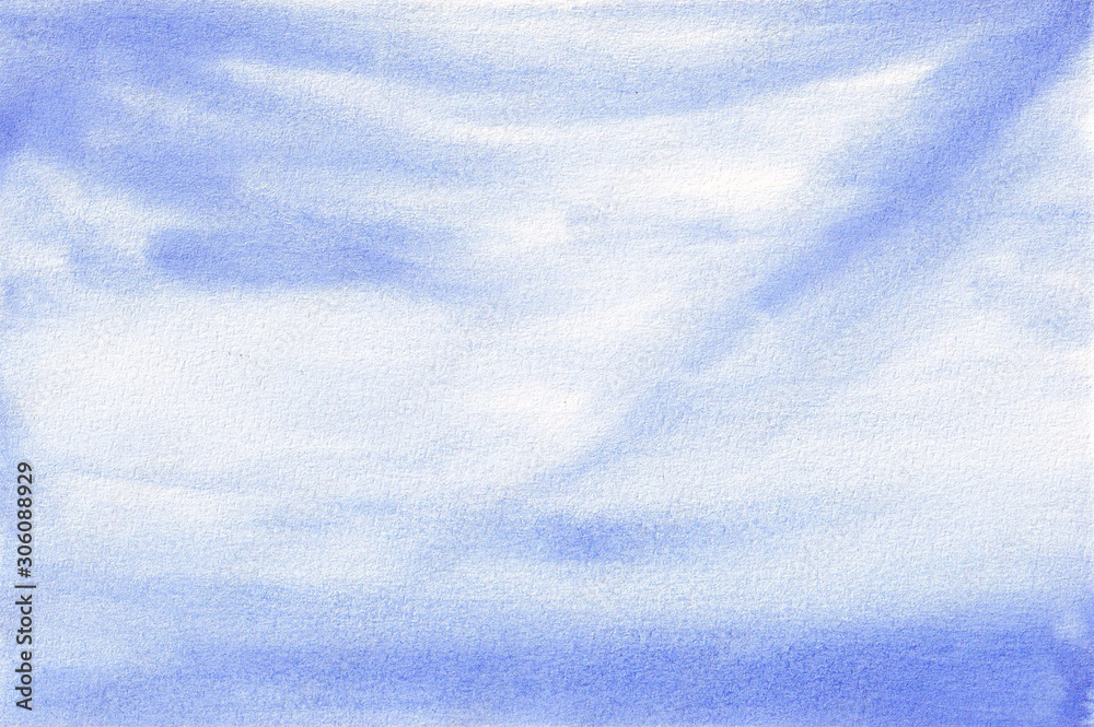 Watercolor abstract blue background sea