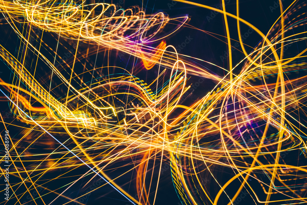 Various light trails, long exposures, harsh colors and dark backgrounds. Various light trails, long exposures, harsh colors and dark backgrounds.