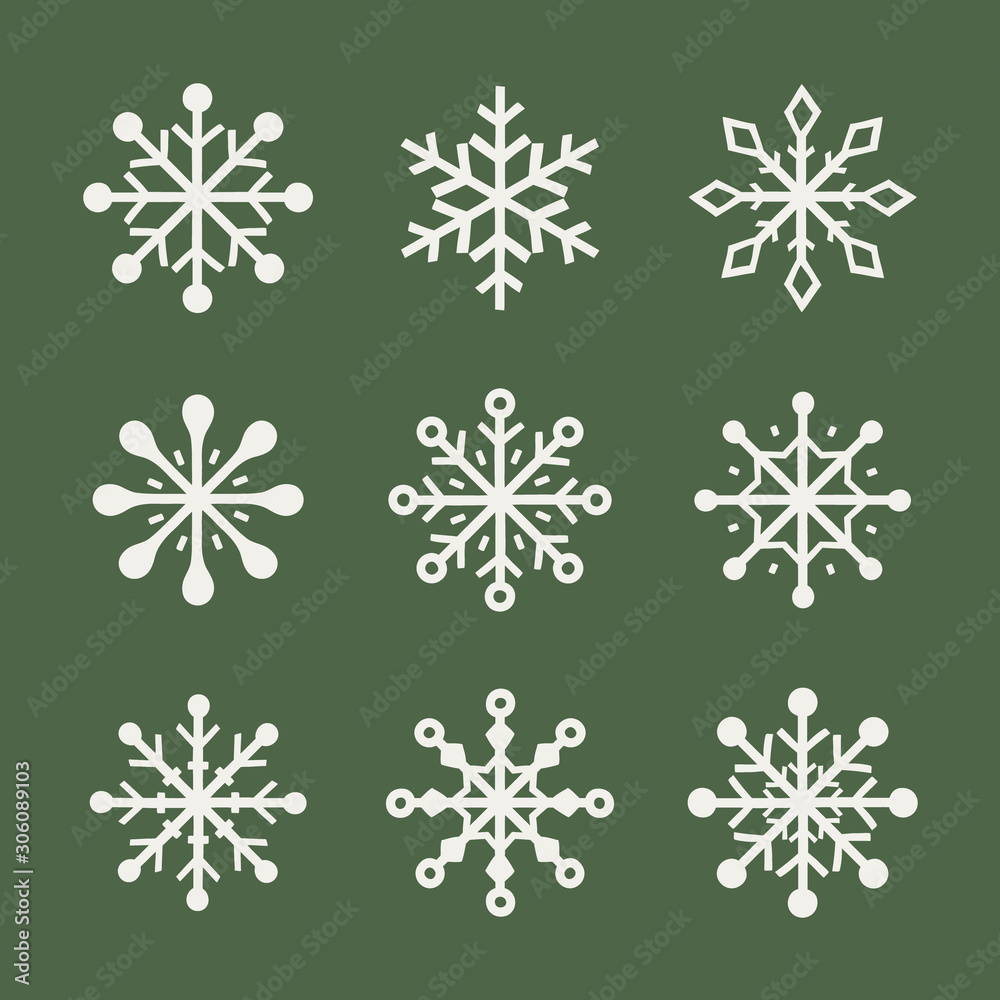 Simple snowflake icons. Christmas concept. Vector Simple snowflake icons. Christmas concept. Vector