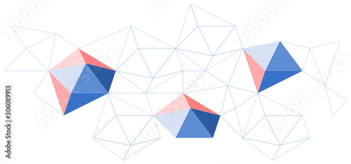 geometrische, vernetzte Körper
