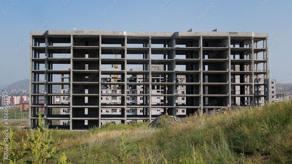 Building is under construction. New building. Building is under construction. New building.
