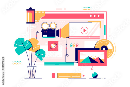 Collection multimedia services of online video, music and photo.