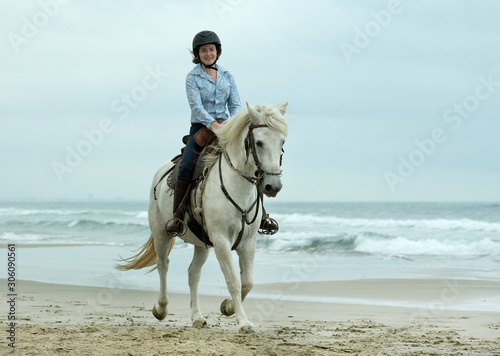 riding girl and horse