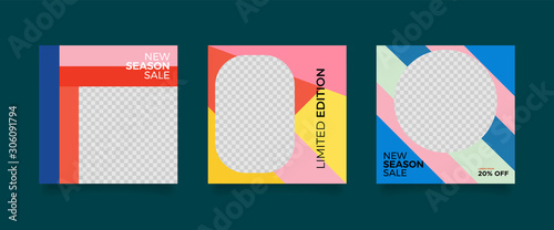 Unique Editable modern Social Media banner Template.Promotional web banner for social media. Elegant sale and discount promo. Fashion and lifestyle blog templates, web banners