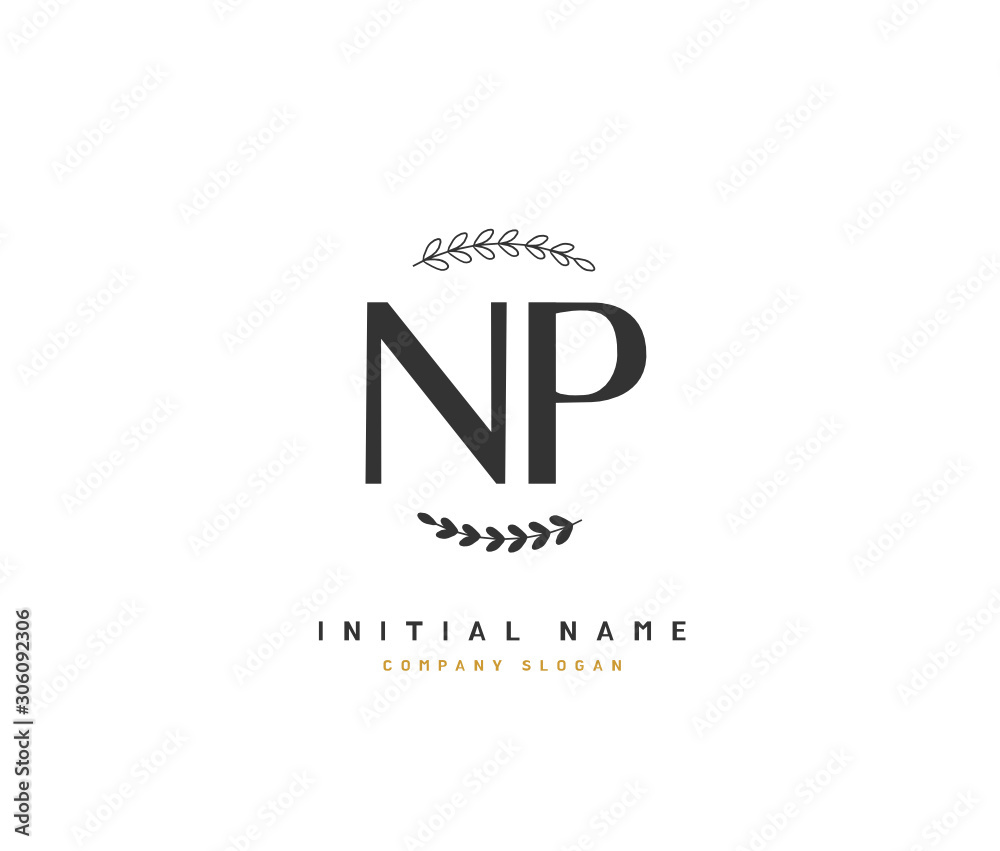 N P NP Beauty vector initial logo, handwriting logo of initial signature, wedding, fashion, jewerly, boutique, floral and botanical with creative template for any company or business. N P NP Beauty vector initial logo, handwriting logo of initial signature, wedding, fashion, jewerly, boutique, floral and botanical with creative template for any company or business.