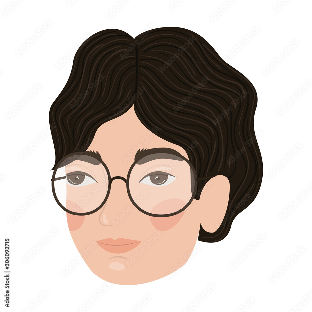 Cute man cartoon drawing vector design