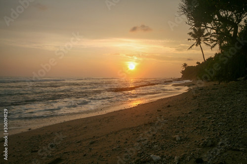 Sunset on The Indian ocean, Sri Lanka.