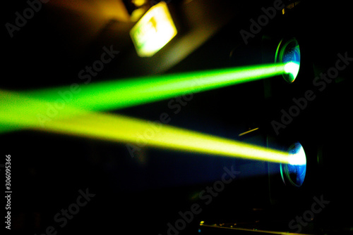 light rays from the projector