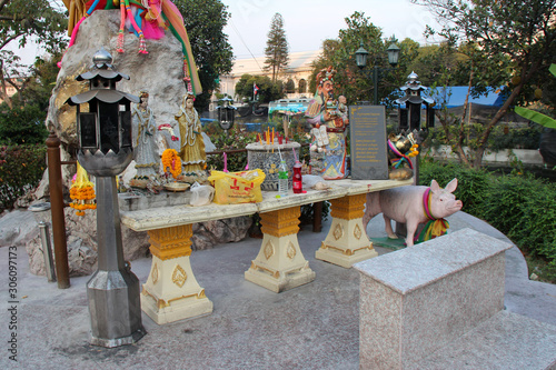 Photography altar in a street - bangkok - thailand