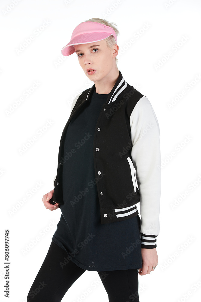 Blank t-shirt mock-up - Beautiful retro sports fashion girl ready for your design Blank t-shirt mock-up - Beautiful retro sports fashion girl ready for your design