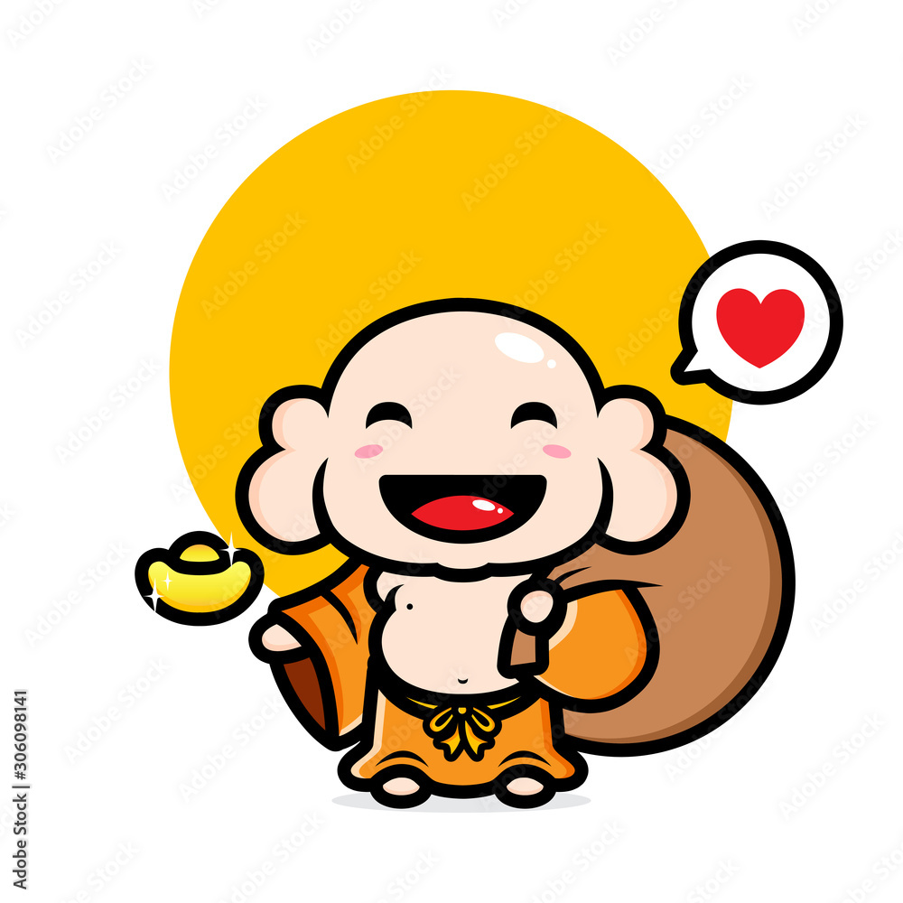 maitreya buddha cartoon vector design maitreya buddha cartoon vector design