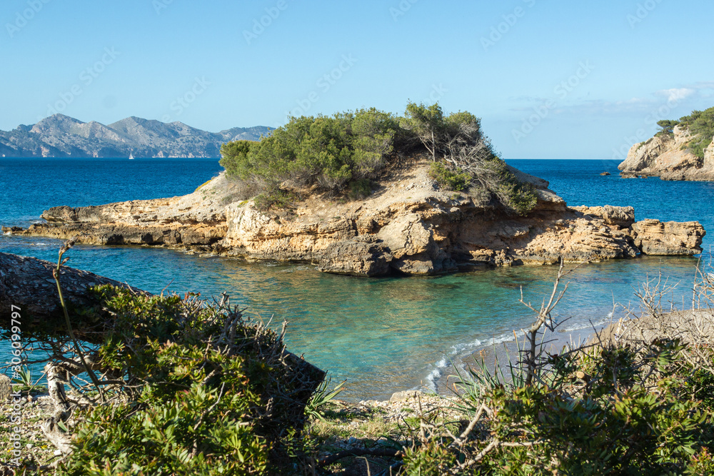 Obraz premium Playa de s'illot en alcudia Mallorca