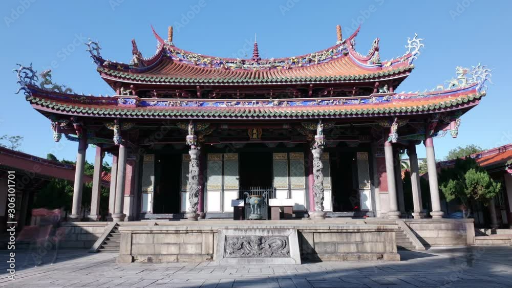 Confucius Temple in Dalongdong Taipei, Taiwan. 4K time lapse Confucius Temple in Dalongdong Taipei, Taiwan. 4K time lapse
