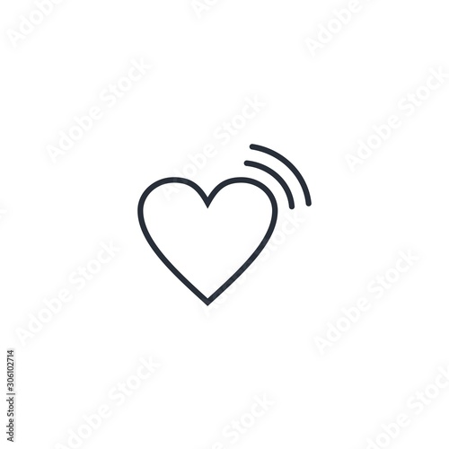 Share care. Vector linear icon on a white background.