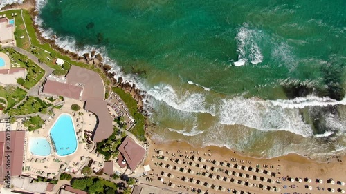 Biarritz Beach And Sea Aerial High