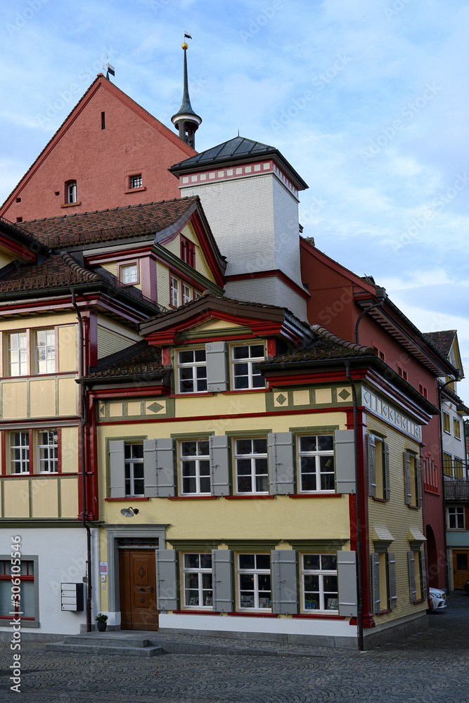 Gebäude in Appenzell, Schweiz