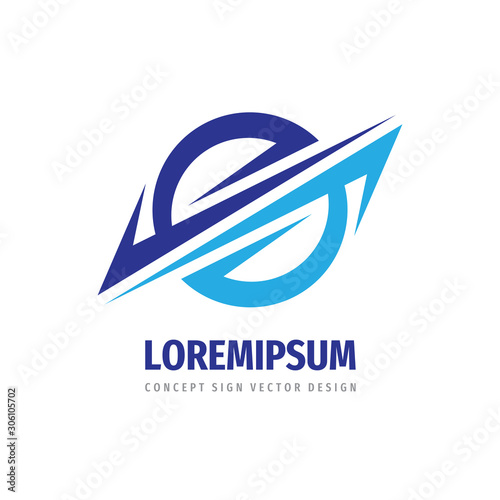 Communication vector logo concept design. Abstract shape sphere business sign. Integration symbol. 