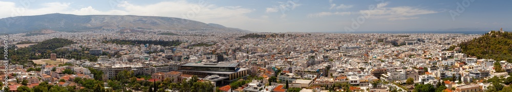 panorama Athens city view from the mountain