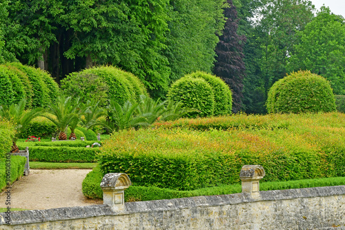 Villarceaux, France - june 9 2019 : historical castle photo