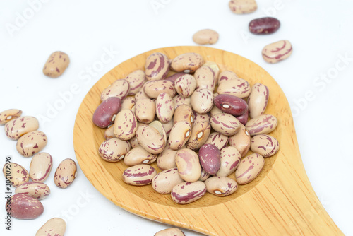 Bean pint or bean on white background photo