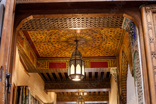ornament on the ceiling