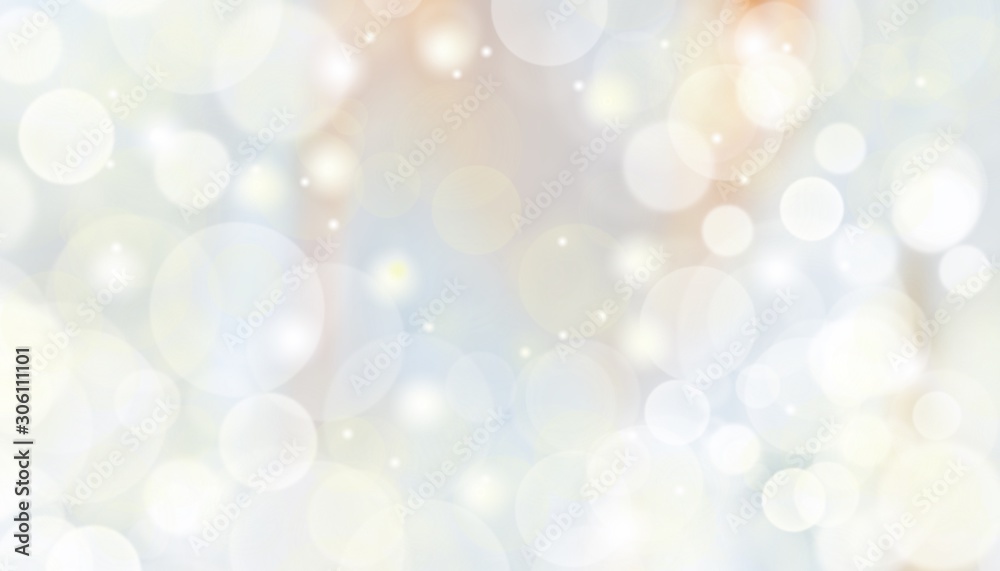 Colorful abstract background blurred. snowflake and white bokeh light beautiful shiny. use wallpaper backdrop and your product.