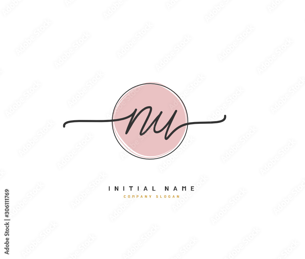 N U NU Beauty vector initial logo, handwriting logo of initial signature, wedding, fashion, jewerly, boutique, floral and botanical with creative template for any company or business. N U NU Beauty vector initial logo, handwriting logo of initial signature, wedding, fashion, jewerly, boutique, floral and botanical with creative template for any company or business.