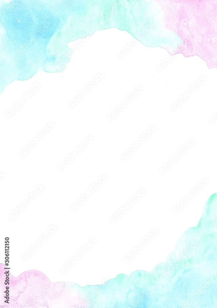 Abstract marine blue ,green mint and purple watercolor painting color field background for decoration. Abstract marine blue ,green mint and purple watercolor painting color field background for decoration.